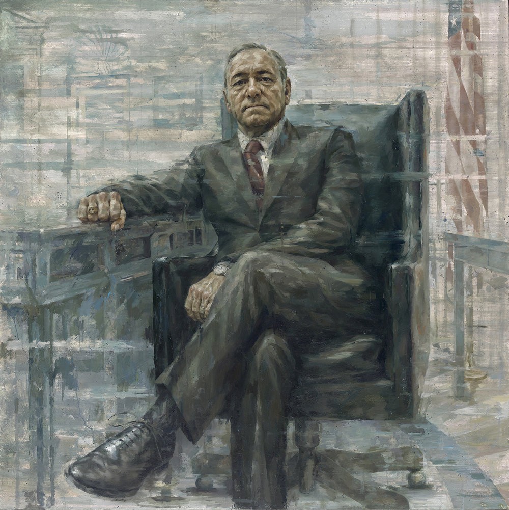 Kevin Spacey as President Francis J. Underwood, door Jonathan Yeo; Smithsonian, National Portrait Gallery